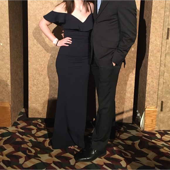 Emerald Sundae Blue Ribbed Ruffle Bodycon Dress - Picture 8 of 8